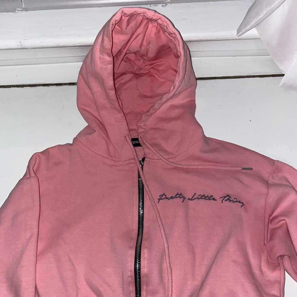 Pretty little thing cropped hoodie